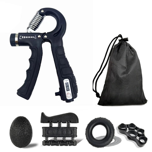 Adjustable Finger and Forearm Strengthening Kit - Improve Grip Strength and Flexibility with Resistance Hand Grippers
